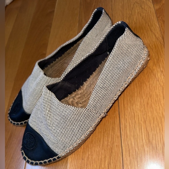 Tory Burch Canvas Printed Espadrille Dulce de Leche Flats Sz 9 PRICE DROP - Picture 9 of 9